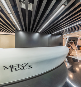 Escritório da Merz em São Paulo, projeto de arquitetura corporativa da Proh